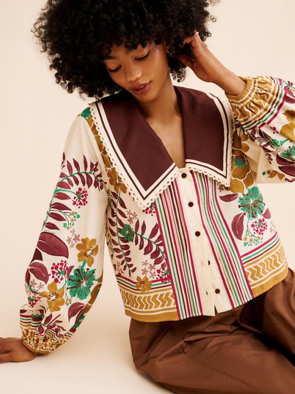Farm Rio Florisbela Buttondown Top